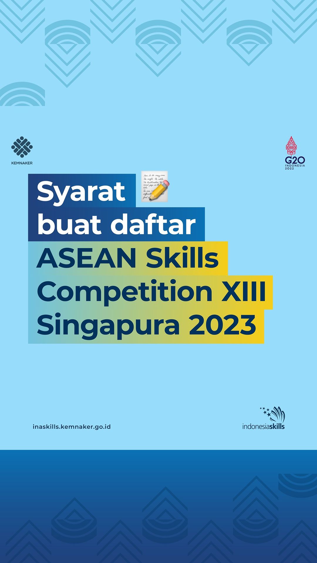 Syarat Asean Skills Competition XIII Singapura 2023